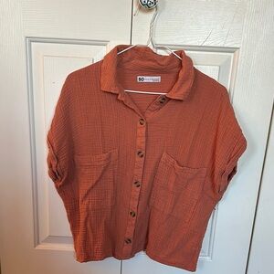 SO Women's Rust Button-Up Top
